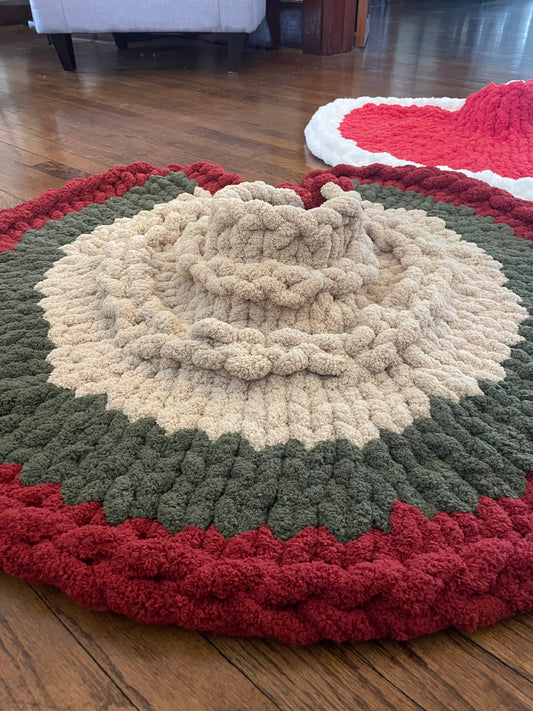 Chunky Knit Christmas Tree Skirt