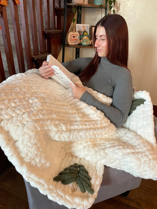 Customized Chunky Knit Blanket