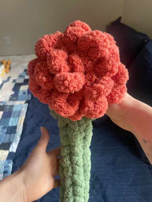 Chunky Knit Stemmed Flowers