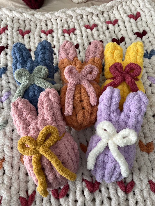 Chunky Knit Peep-Inspired Bunnies