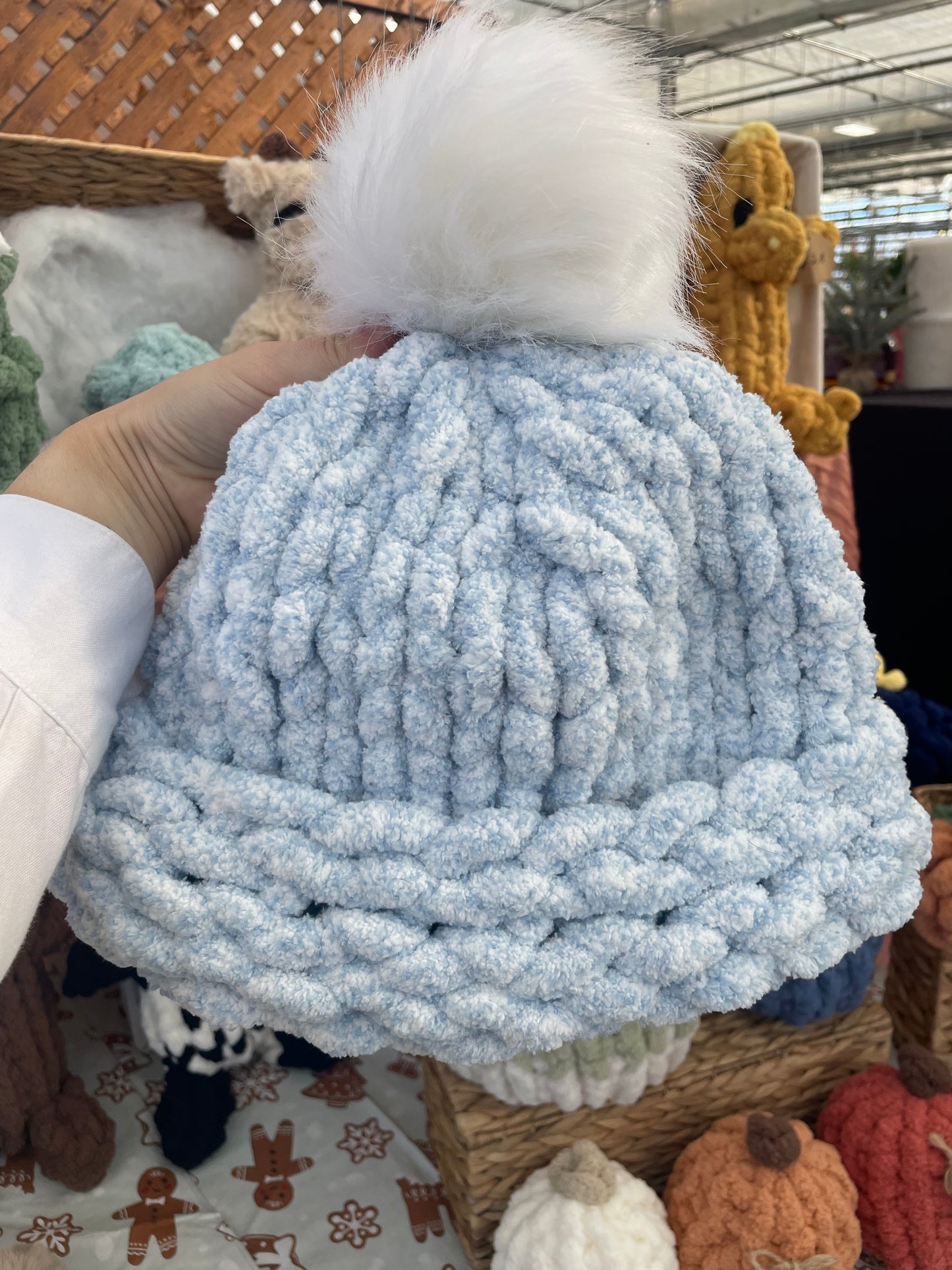 Chunky Knit Pom Pom Hat