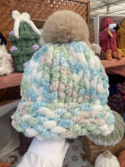 Chunky Knit Pom Pom Hat