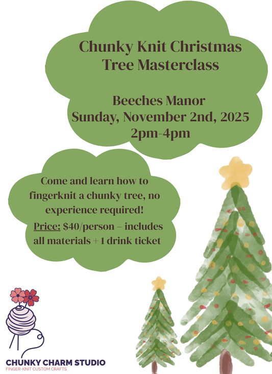 Chunky Knit Christmas Tree Class- Beeches Manor
