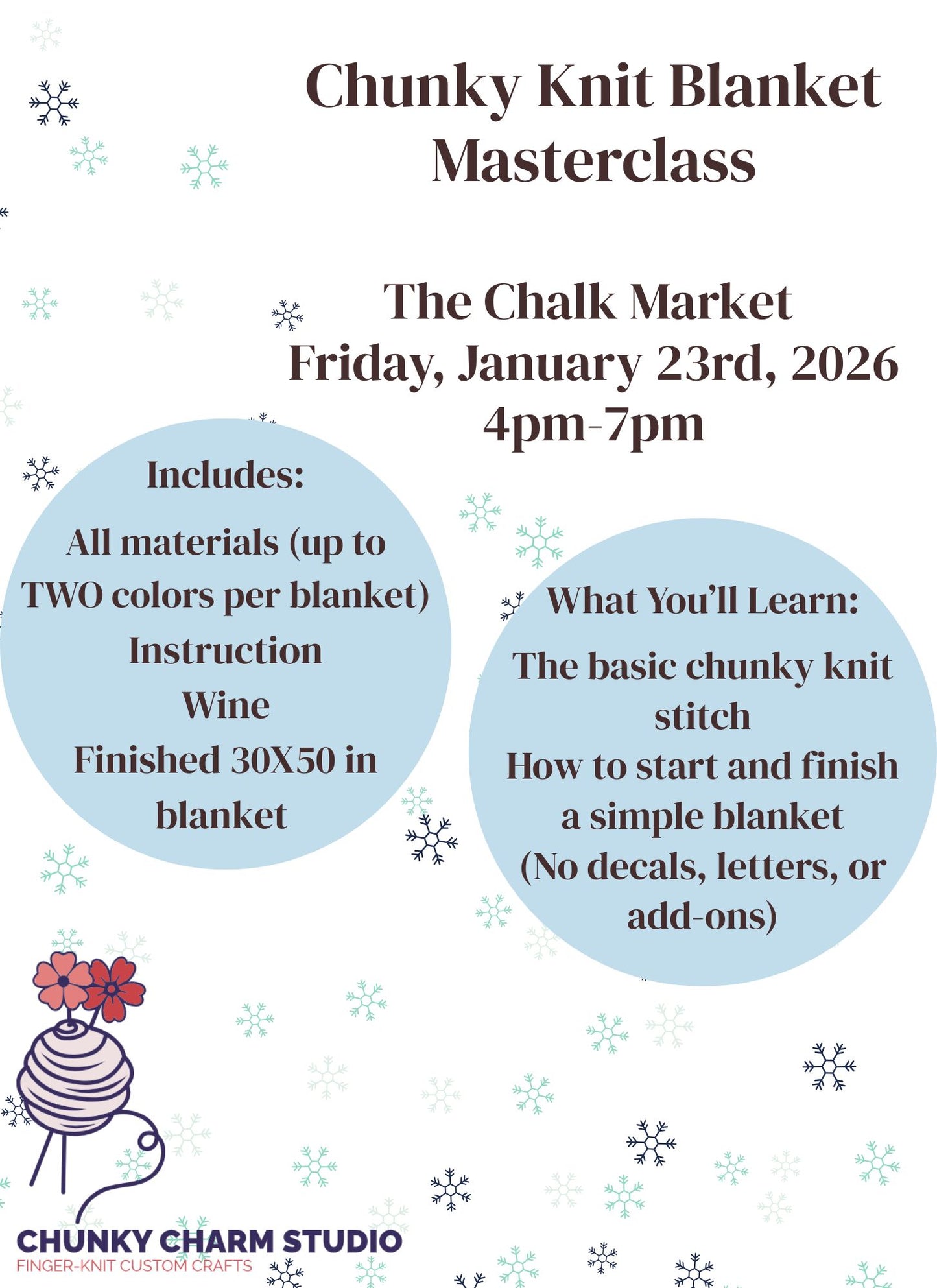 Chunky Knit Blanket Class- The Chalk Market