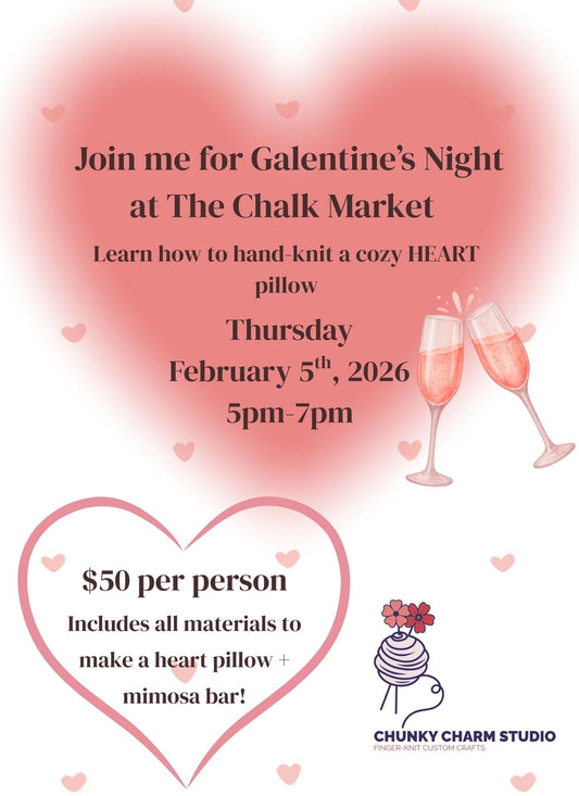 Chunky Knit Heart Pillow Class- The Chalk Market