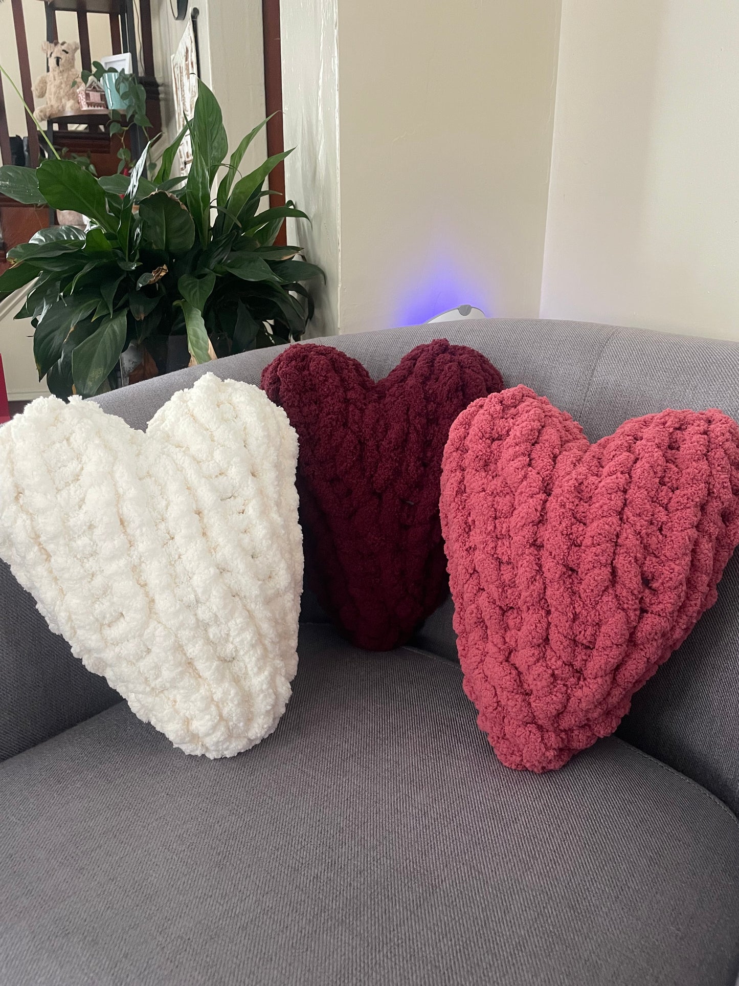 Chunky Heart Pillows