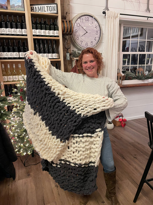 Chunky Knit Blanket Class- The Chalk Market
