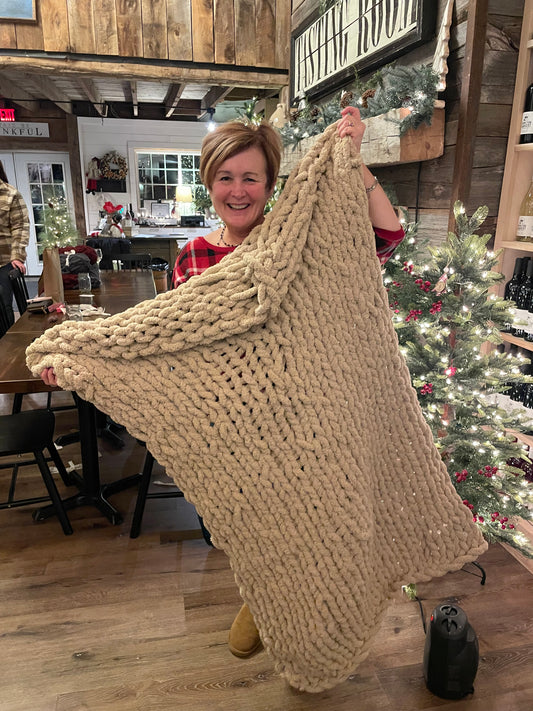 Chunky Knit Blanket Class- Factory by Beer Tree