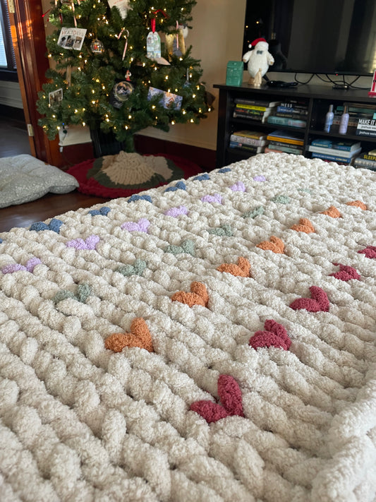 Customized Chunky Knit Blanket