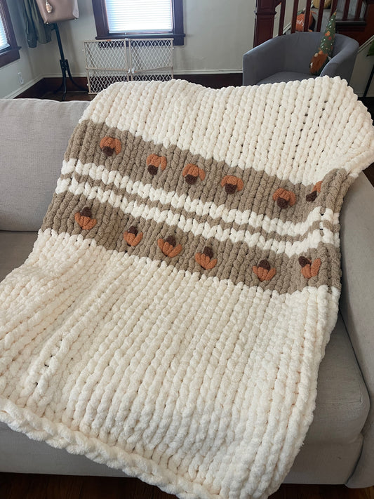 Customized Chunky Knit Blanket